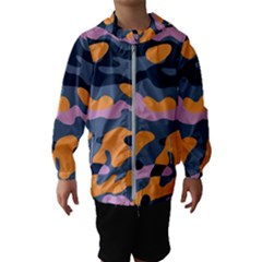 Camouflage Background Textile Uniform Seamless Pattern Kids  Hooded Windbreaker by Vaneshart