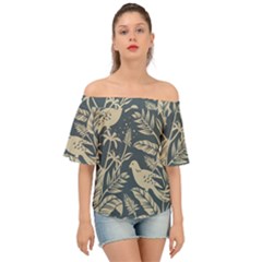 Birds Nature Design Off Shoulder Short Sleeve Top by Vaneshart