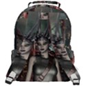 Awesome Fantasy Women With Helmet Rounded Multi Pocket Backpack View3