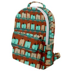 Bluegreen Pumpkins Flap Pocket Backpack (small) by bloomingvinedesign