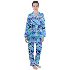 Ubrs Satin Long Sleeve Pyjamas Set by Rokinart