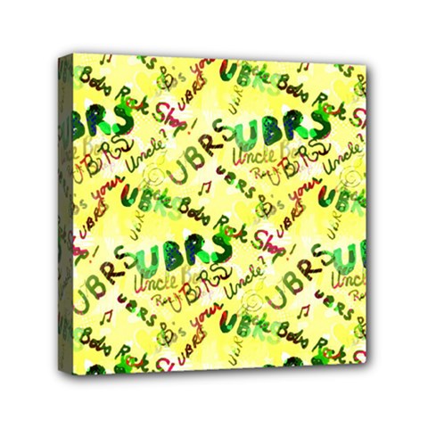 Ubrs Yellow Mini Canvas 6  X 6  (stretched) by Rokinart