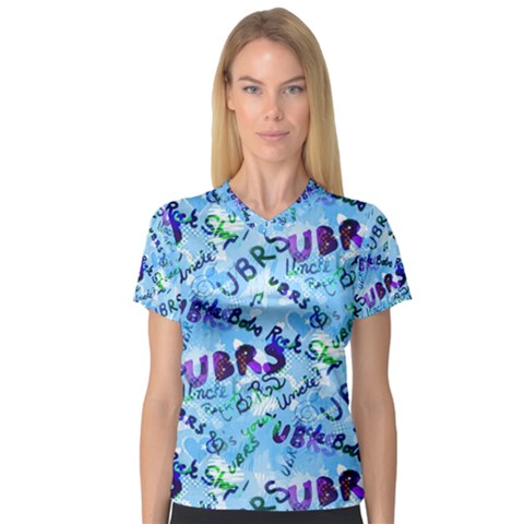 Ubrs V-neck Sport Mesh Tee by Rokinart