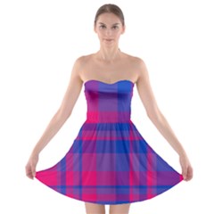 Bisexual Plaid Strapless Bra Top Dress by NanaLeonti