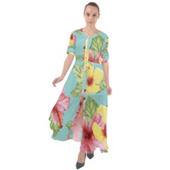 Hibiscus Waist Tie Boho Maxi Dress by Sobalvarro