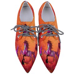 Wonderful Fantasy Horse In A Autumn Landscape Women s Pointed Oxford Shoes by FantasyWorld7