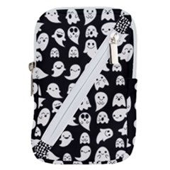 Cute Kawaii Ghost Pattern Belt Pouch Bag (small) by Valentinaart