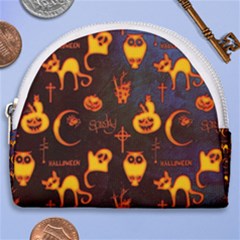 Funny Halloween Design Horseshoe Style Canvas Pouch by FantasyWorld7