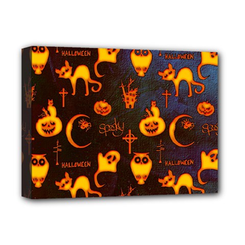 Funny Halloween Design Deluxe Canvas 16  X 12  (stretched)  by FantasyWorld7