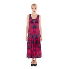 The Dark Moon Fell In Love With The Blood Moon Decorative Sleeveless Maxi Dress by pepitasart