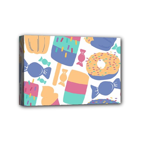 Icecream Pattern Pastel Sumer Mini Canvas 6  X 4  (stretched) by Vaneshart