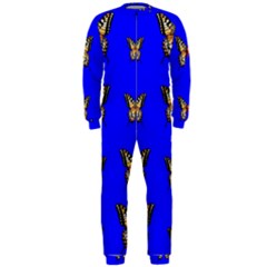 Butterfly Pattern Blue Insects Onepiece Jumpsuit (men)  by Vaneshart