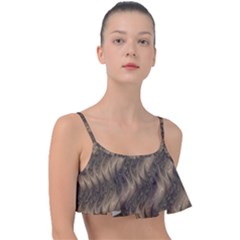 Texture Butterfly Skin Waves Frill Bikini Top by Vaneshart