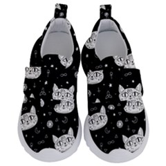 Gothic Cat Kids  Velcro No Lace Shoes by Valentinaart