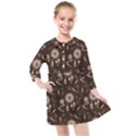 Wonderful Pattern With Dreamcatcher Kids  Quarter Sleeve Shirt Dress View1