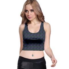 Black Rose Blue Racer Back Crop Top by snowwhitegirl