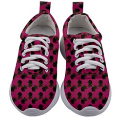 Black Rose Pink Kids Athletic Shoes by snowwhitegirl