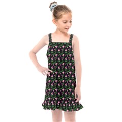 Carnation Pink Black Kids  Overall Dress by snowwhitegirl