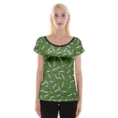 Pepe The Frog Face Pattern Green Kekistan Meme Cap Sleeve Top by snek