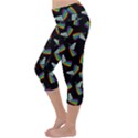 Doodle Unicorn Rainbow Head Lightweight Velour Capri Yoga Leggings View2