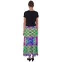 Bright  Circle Abstract Black Green Pink Blue Flared Maxi Skirt View2