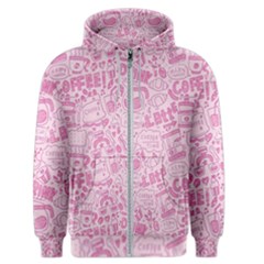 Coffee Pink Men s Zipper Hoodie by Amoreluxe