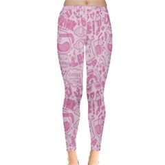 Coffee Pink Inside Out Leggings by Amoreluxe