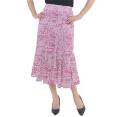 Coffee Pink Midi Mermaid Skirt by Amoreluxe