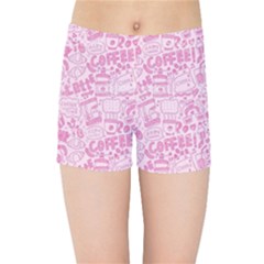 Coffee Pink Kids  Sports Shorts by Amoreluxe