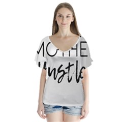 Mother Hustler V-neck Flutter Sleeve Top by Amoreluxe