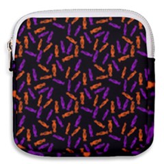 Halloween Candy On Black Mini Square Pouch by bloomingvinedesign