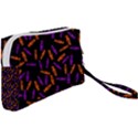 Halloween Candy on Black Wristlet Pouch Bag (Small) View2