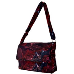 Beautiful Red Roses Full Print Messenger Bag (l) by FantasyWorld7