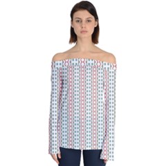 Pattern Line Background Wallpaper Off Shoulder Long Sleeve Top by Mariart