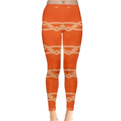 Pattern Orange Inside Out Leggings by HermanTelo