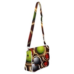 Sport Ball Tennis Golf Football Shoulder Bag With Back Zipper by HermanTelo