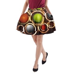 Sport Ball Tennis Golf Football A-line Pocket Skirt by HermanTelo