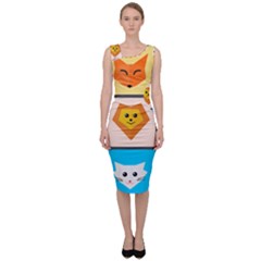 Animals Cute Flat Cute Animals Sleeveless Pencil Dress by HermanTelo