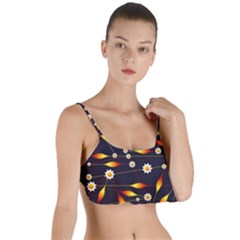 Flower Buds Floral Background Layered Top Bikini Top  by HermanTelo