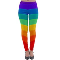 Rainbow Background Colorful Lightweight Velour Leggings by HermanTelo