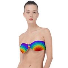 Rainbow Background Colorful Classic Bandeau Bikini Top  by HermanTelo