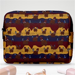 Turkey Pattern Make Up Pouch (large) by bloomingvinedesign