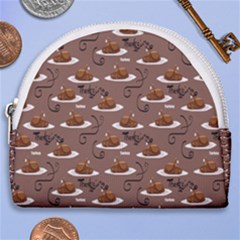 Turkey Dinner Horseshoe Style Canvas Pouch by bloomingvinedesign