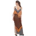 Heart Chess Board Checkerboard Maxi Chiffon Cover Up Dress View2