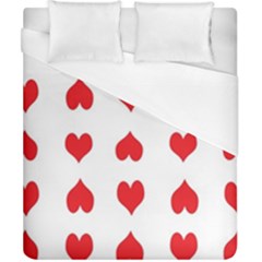 Heart Red Love Valentines Day Duvet Cover (california King Size) by HermanTelo