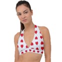 Heart Red Love Valentines Day Halter Plunge Bikini Top View1