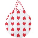 Heart Red Love Valentines Day Giant Round Zipper Tote View2