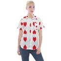 Heart Red Love Valentines Day Women s Short Sleeve Pocket Shirt View1