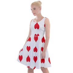 Heart Red Love Valentines Day Knee Length Skater Dress by HermanTelo