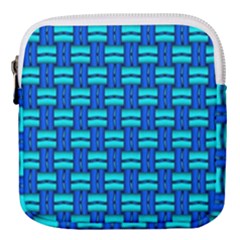 Pattern Graphic Background Image Blue Mini Square Pouch by HermanTelo